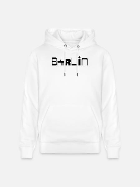 Berlin Urban Style – Minimal City Design - Stanley/Stella CRUISER Unisex Organic Hoodie - white