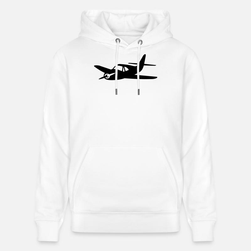 Propellerflugzeug - Stanley/Stella Unisex Bio-Hoodie CRUISER  - Weiß