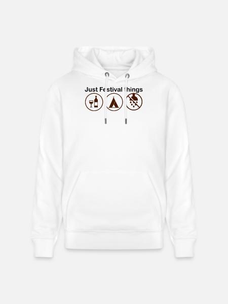Festival Season - Stanley/Stella CRUISER Unisex Organic Hoodie - white