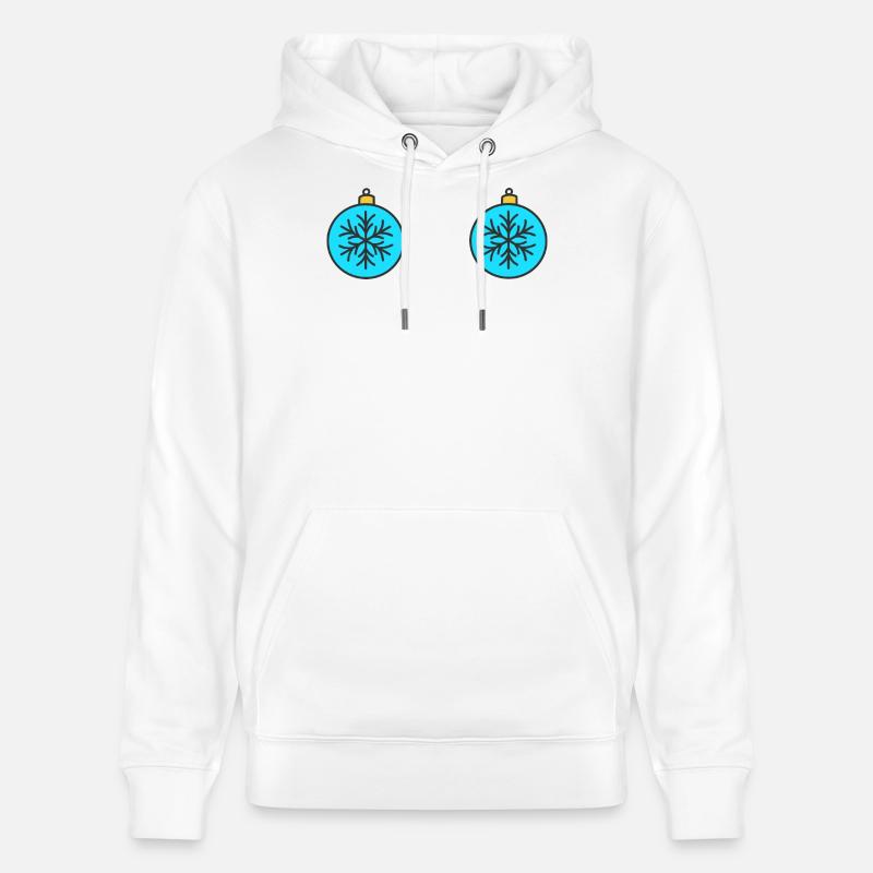 Boules de Noël - Sweat à capuche bio CRUISER Stanley/Stella Unisexe - blanc