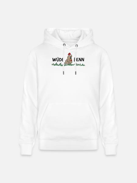 Wüde Henn Hendl Huhn - Stanley/Stella Unisex Bio-Hoodie CRUISER - Weiß