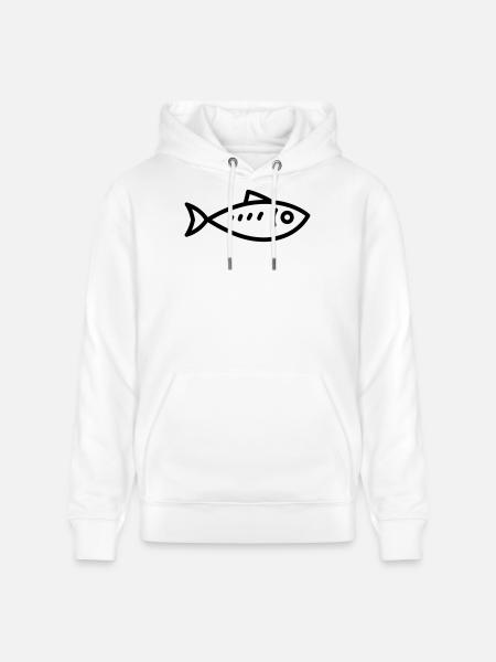 herring - Stanley/Stella CRUISER Unisex Organic Hoodie - white