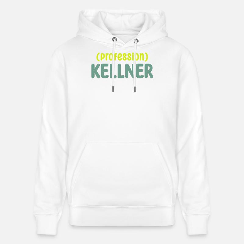 Serveur - Sweat à capuche bio CRUISER Stanley/Stella Unisexe - blanc