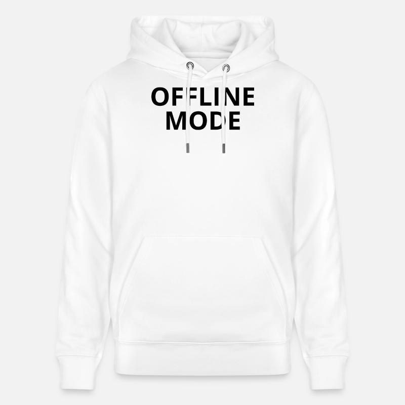 OFFLINE MODE – Minimal Unisex Sweatshirt - Sweat à capuche bio CRUISER Stanley/Stella Unisexe - blanc