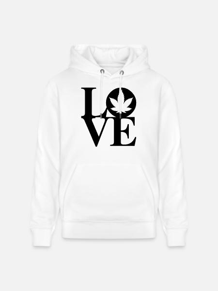 Cannabis Liebe Kunst - Stanley/Stella Unisex Bio-Hoodie CRUISER  - Weiß