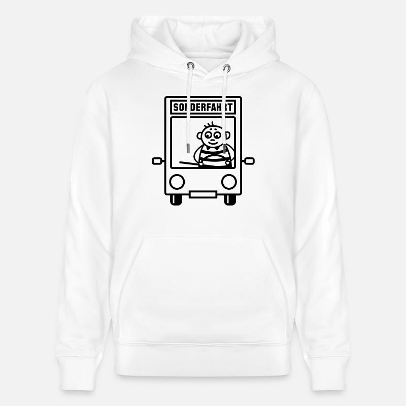 chauffeur de bus - Sonderfahrt - Sweat à capuche bio CRUISER Stanley/Stella Unisexe - blanc