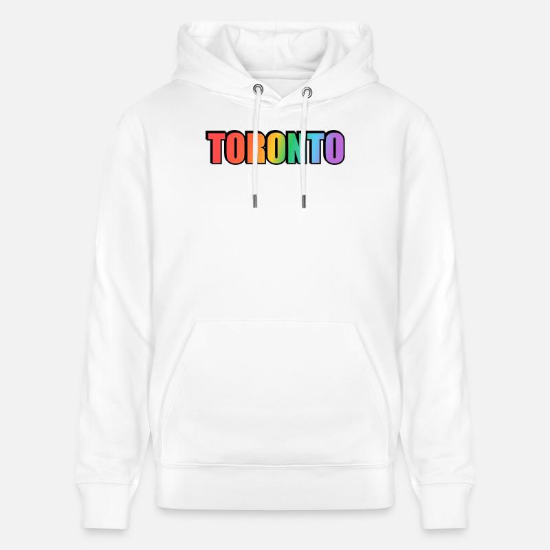 Toronto LGBTQ Rainbow - Sweat à capuche bio CRUISER Stanley/Stella Unisexe - blanc