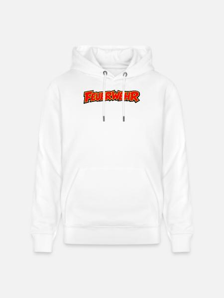 Feuerwehr Comic Schriftzug - Stanley/Stella Unisex Bio-Hoodie CRUISER  - Weiß