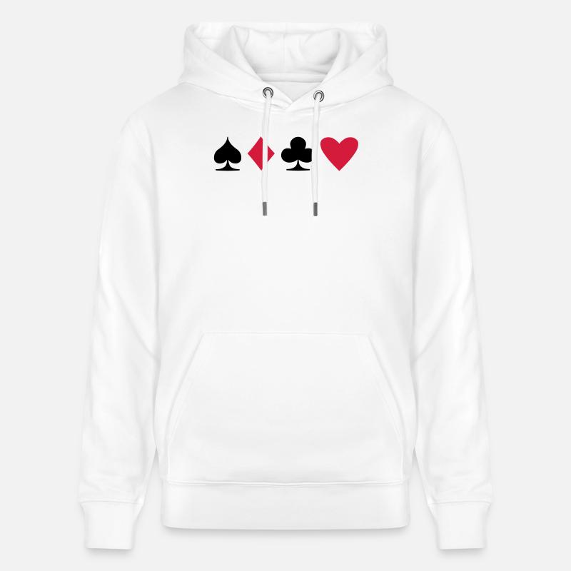 Poker Suit - Sweat à capuche bio CRUISER Stanley/Stella Unisexe - blanc