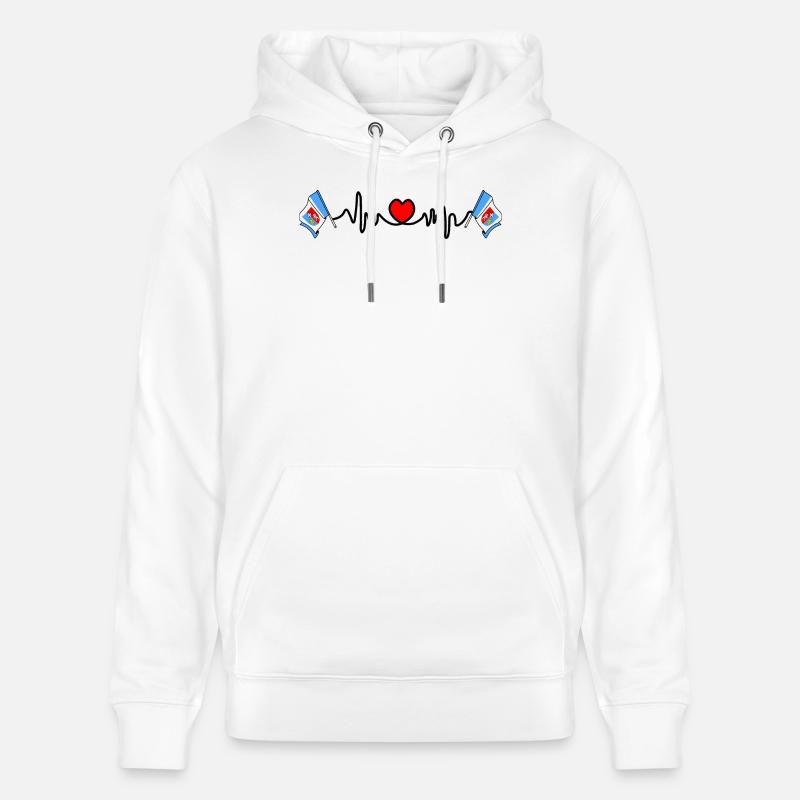 Fréquence cardiaque cardio Subcarpatie - Sweat à capuche bio CRUISER Stanley/Stella Unisexe - blanc