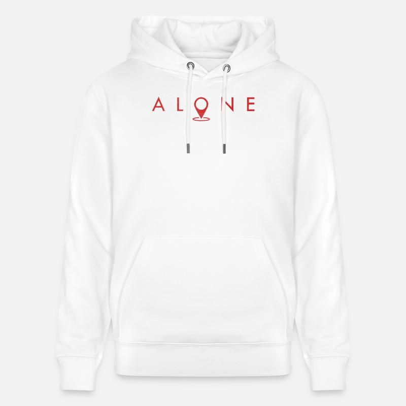 Alone - Sweat à capuche bio CRUISER Stanley/Stella Unisexe - blanc