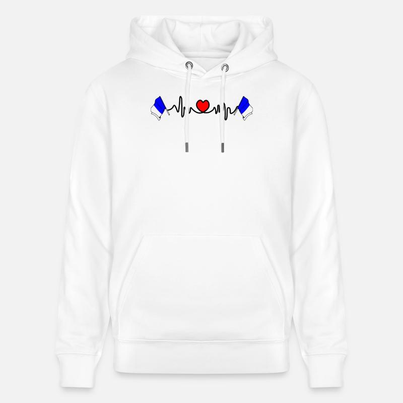 Drapeau Personnalisé de Spa - Sweat à capuche bio CRUISER Stanley/Stella Unisexe - blanc