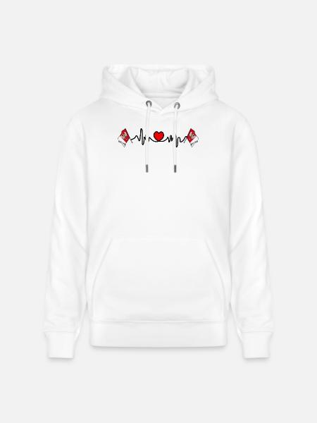 Heart rate cardio, Greater Poland - Stanley/Stella CRUISER Unisex Organic Hoodie - white