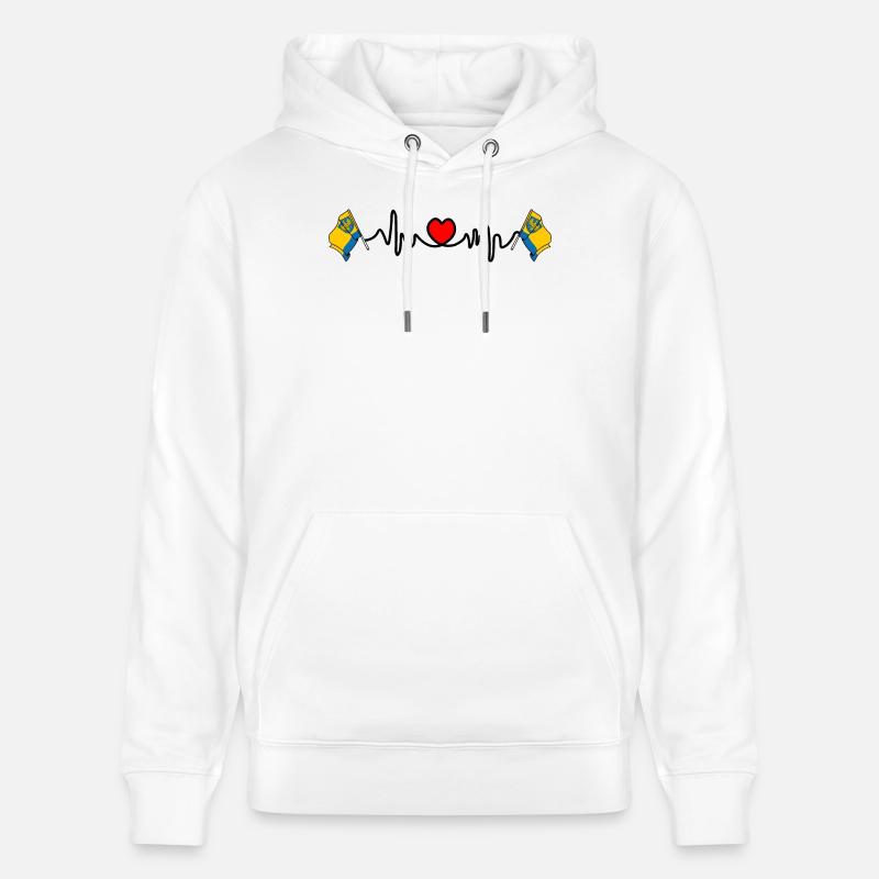 Cardio de fréquence cardiaque pour Opole - Sweat à capuche bio CRUISER Stanley/Stella Unisexe - blanc