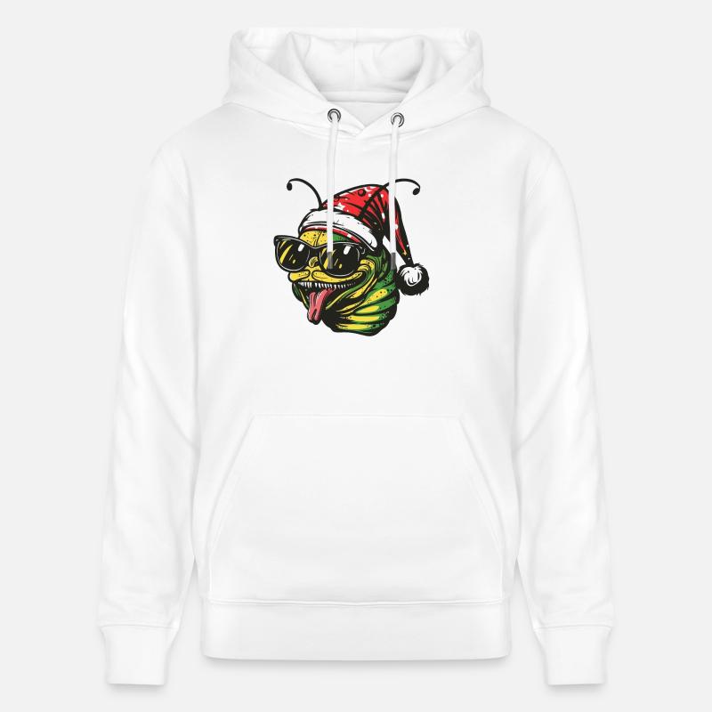 Ver Noël Drôle - Sweat à capuche bio CRUISER Stanley/Stella Unisexe - blanc
