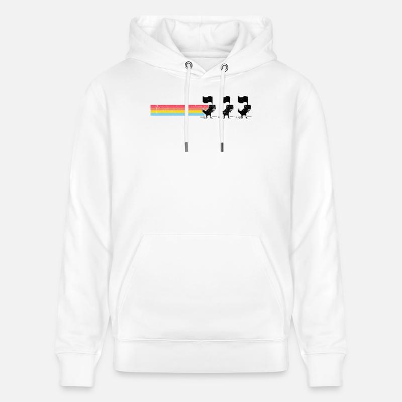 Silhouette de rayures arc-en-ciel pastel - Sweat à capuche bio CRUISER Stanley/Stella Unisexe - blanc
