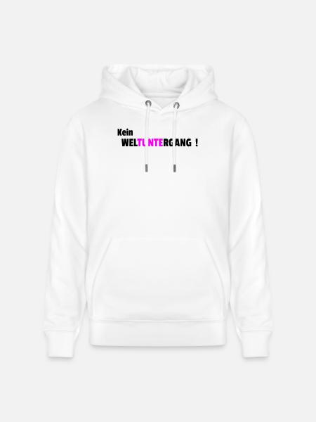 Kein Weltuntergang - Stanley/Stella Unisex Bio-Hoodie CRUISER  - Weiß