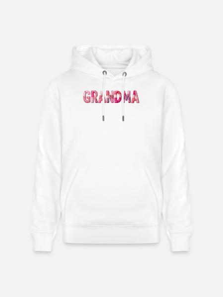 Großmutter Pink Plaid Buchstaben Patchwork - Stanley/Stella Unisex Bio-Hoodie CRUISER - Weiß