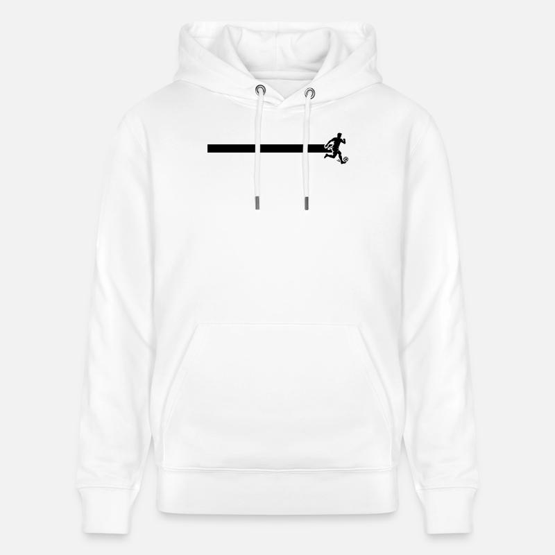 Ligne de footballeur - Sweat à capuche bio CRUISER Stanley/Stella Unisexe - blanc