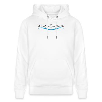 schwimmen - Stanley/Stella Unisex Bio-Hoodie CRUISER  - Weiß - Vorne - Alina (178cm) & Michal (187cm)