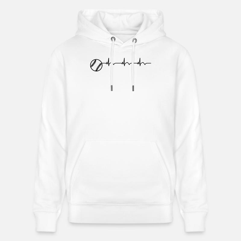 Baseball ECG Batte de baseball - Sweat à capuche bio CRUISER Stanley/Stella Unisexe - blanc