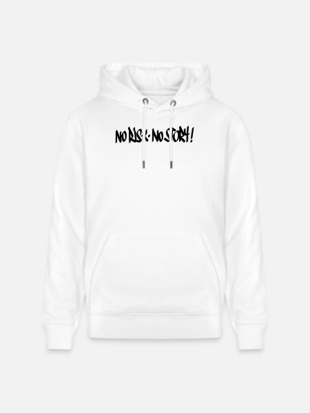 No Risk No Story Motto - Stanley/Stella CRUISER Unisex Organic Hoodie - white