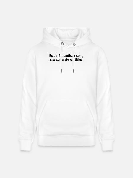 Exactly half - Stanley/Stella CRUISER Unisex Organic Hoodie - white