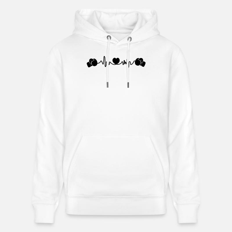 Herzfrequenz-Boxen - Stanley/Stella Unisex Bio-Hoodie CRUISER  - Weiß