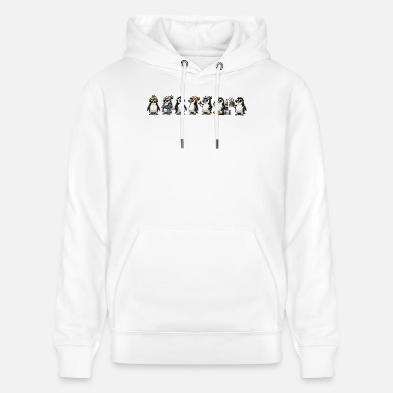Coole Pingus - Stanley/Stella Unisex Bio-Hoodie CRUISER  - Weiß