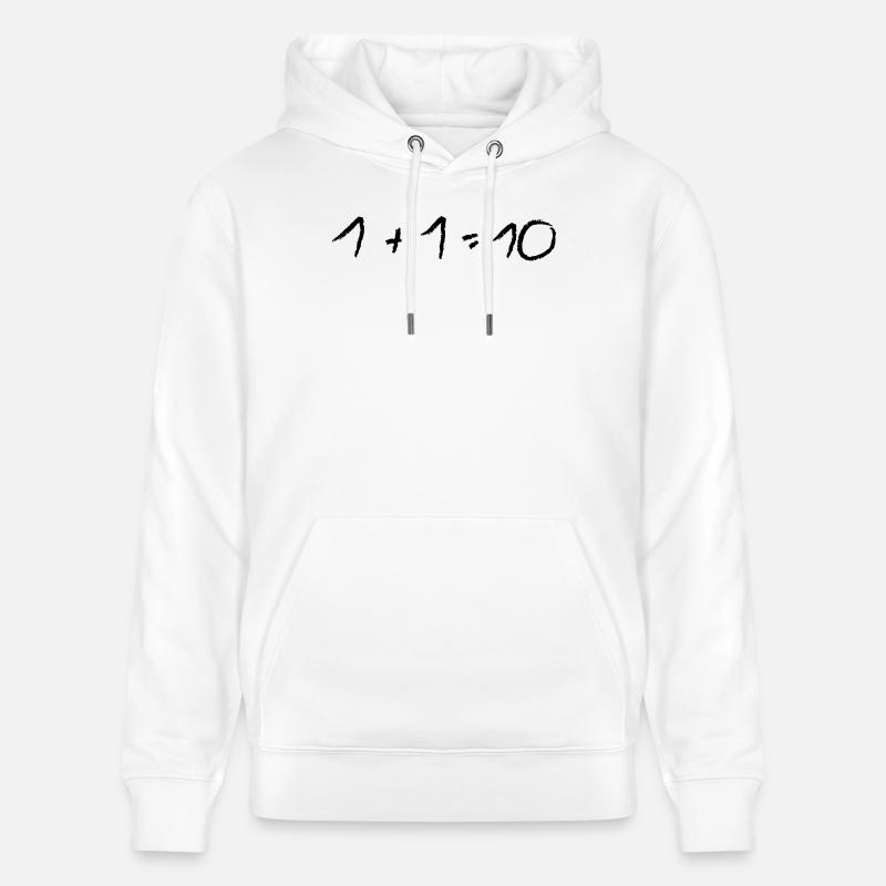 problème de maths 1 + 1 - Sweat à capuche bio CRUISER Stanley/Stella Unisexe - blanc