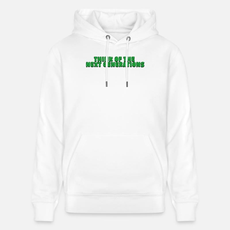 Pensez aux prochaines générations - Sweat à capuche bio CRUISER Stanley/Stella Unisexe - blanc