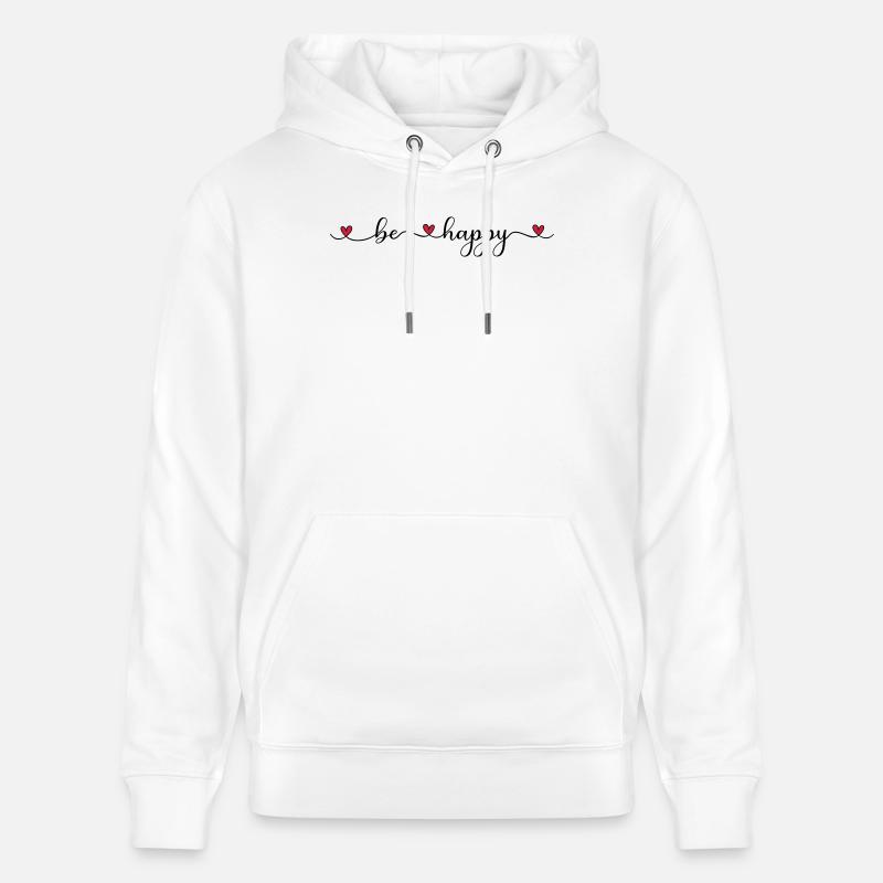 Soyez heureux - Sweat à capuche bio CRUISER Stanley/Stella Unisexe - blanc