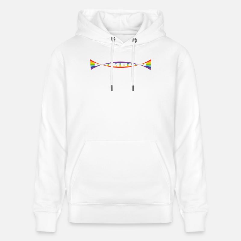 Variation du drapeau arc-en-ciel - Sweat à capuche bio CRUISER Stanley/Stella Unisexe - blanc