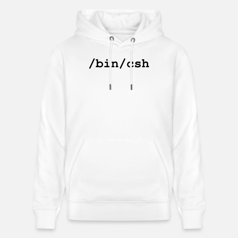 Interpréteur C - /bin/csh - Sweat à capuche bio CRUISER Stanley/Stella Unisexe - blanc