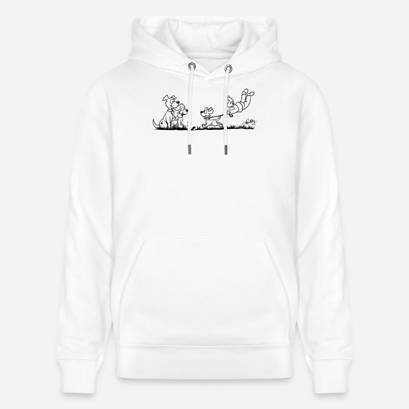 Gassigehen - Stanley/Stella Unisex Bio-Hoodie CRUISER  - Weiß
