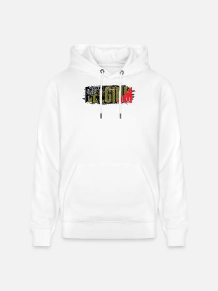 Belgium Flag Bold Letters - Stanley/Stella CRUISER Unisex Organic Hoodie - white