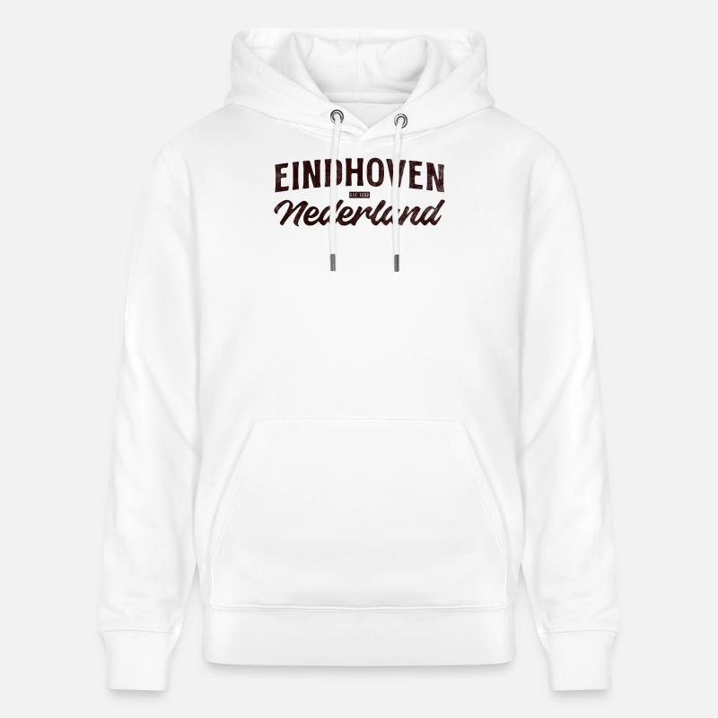 Eindhoven Nederland Script Logo - Sweat à capuche bio CRUISER Stanley/Stella Unisexe - blanc