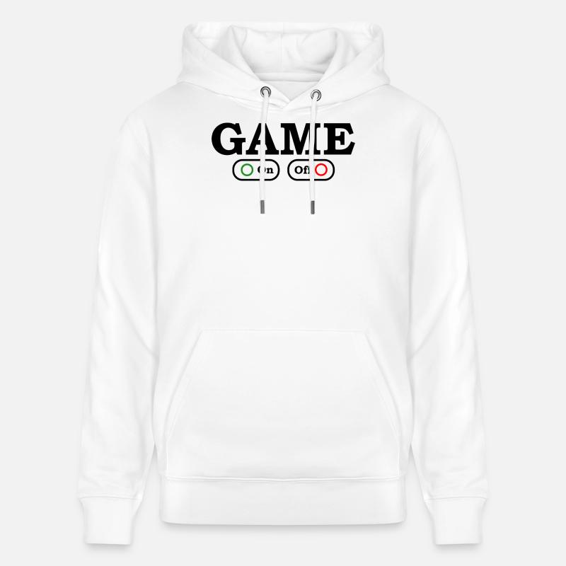 Mode de jeu : Activé/Désactivé - Sweat à capuche bio CRUISER Stanley/Stella Unisexe - blanc