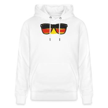 Sunglasses Germany Flag - Stanley/Stella CRUISER Unisex Organic Hoodie - white - Front - Alina (178cm) & Michal (187cm)