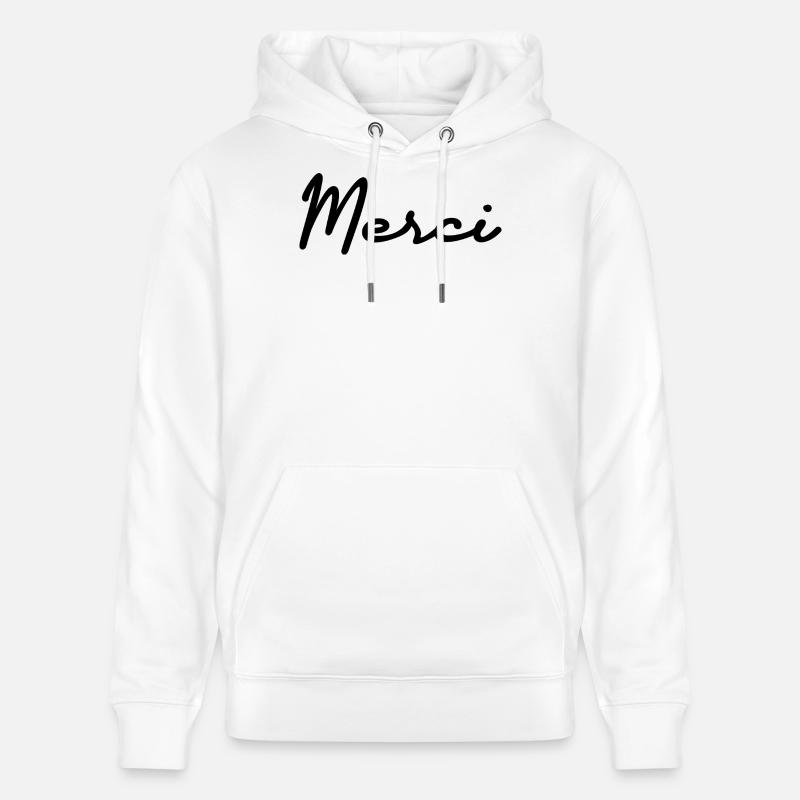 MAÎTRESSE. MAITRE. MERCI. MERCI MAÎTRESSE - Sweat à capuche bio CRUISER Stanley/Stella Unisexe - blanc