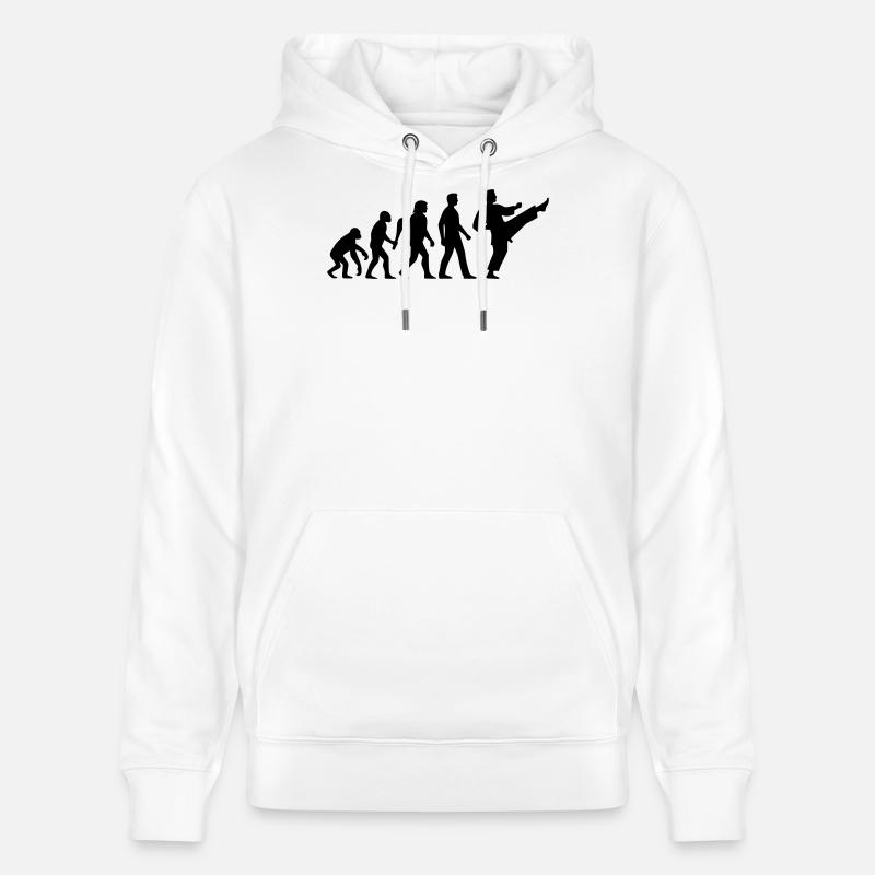 Karaté Évolution - Sweat à capuche bio CRUISER Stanley/Stella Unisexe - blanc