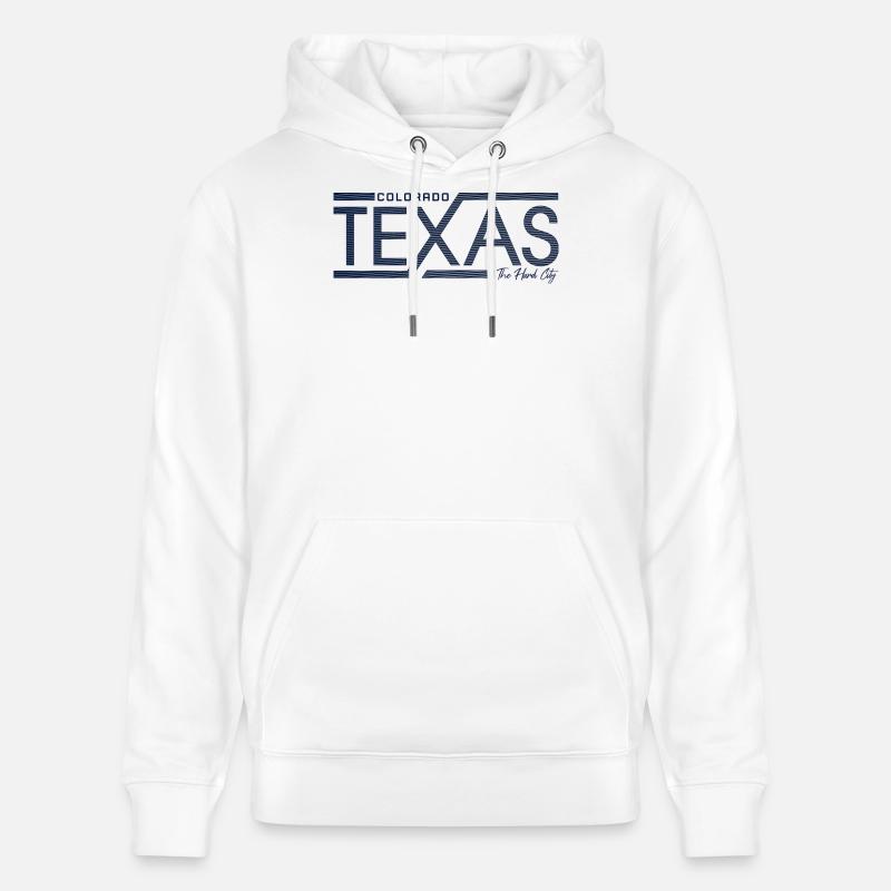 Texas Stripes Retro State Panel - Stanley/Stella Unisex Bio-Hoodie CRUISER  - Weiß