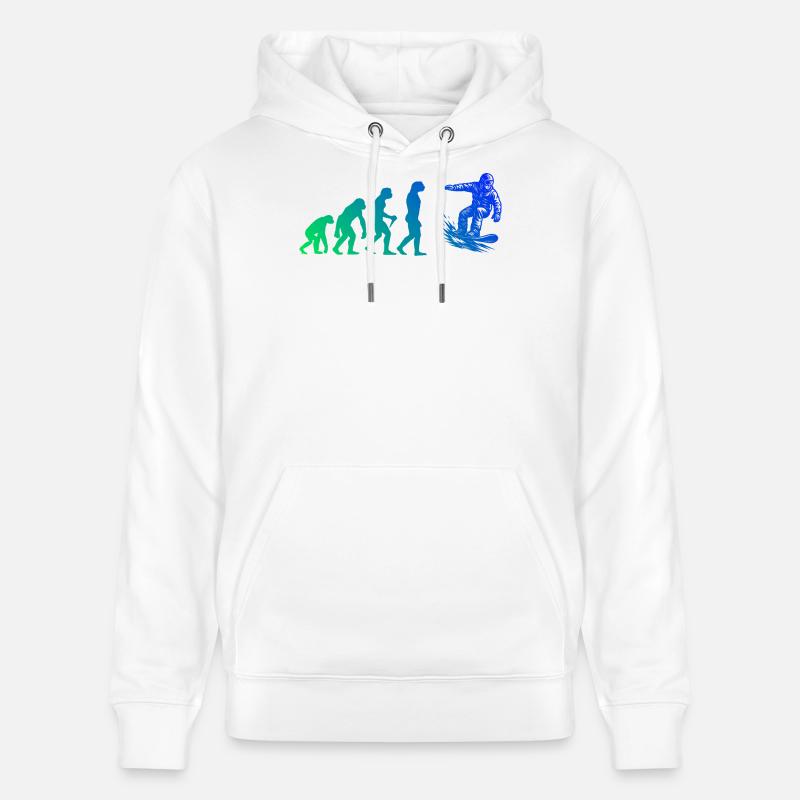 Un motif juste pour le snowboard - Sweat à capuche bio CRUISER Stanley/Stella Unisexe - blanc