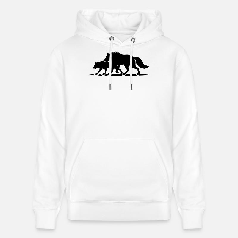 T-shirt Loups Meute - Wolf Pack Strength - Sweat à capuche bio CRUISER Stanley/Stella Unisexe - blanc