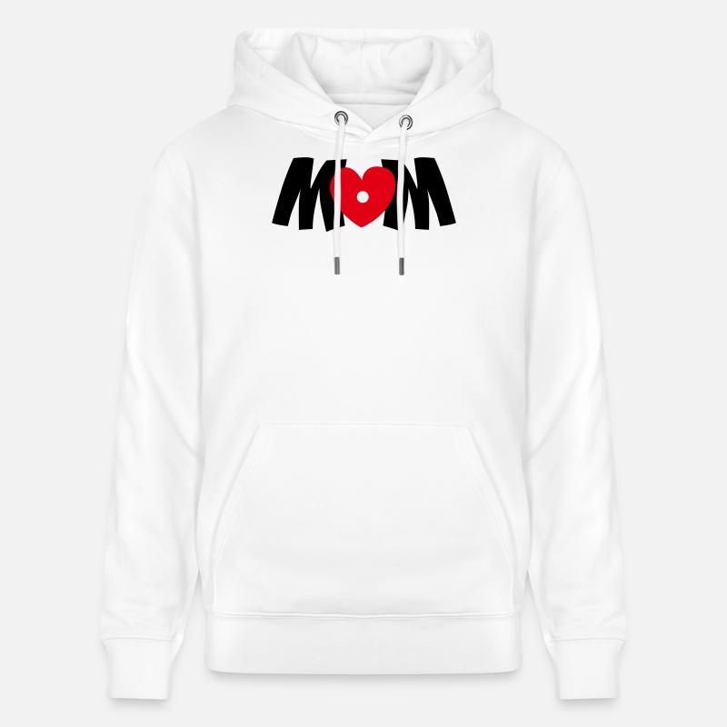 Maman Cœur - Sweat à capuche bio CRUISER Stanley/Stella Unisexe - blanc
