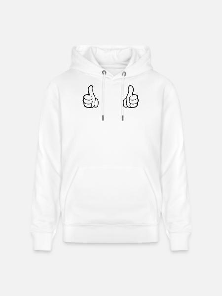 Comme une main - Sweat à capuche bio CRUISER Stanley/Stella Unisexe - blanc