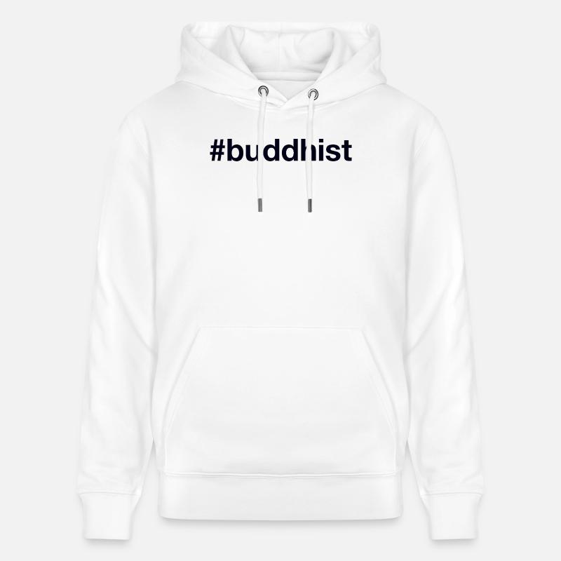 Bouddhisme bouddhiste Bouddhisme - Sweat à capuche bio CRUISER Stanley/Stella Unisexe - blanc