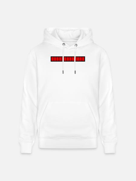Rectangle loading bar Black Red (100%) - Stanley/Stella CRUISER Unisex Organic Hoodie - white