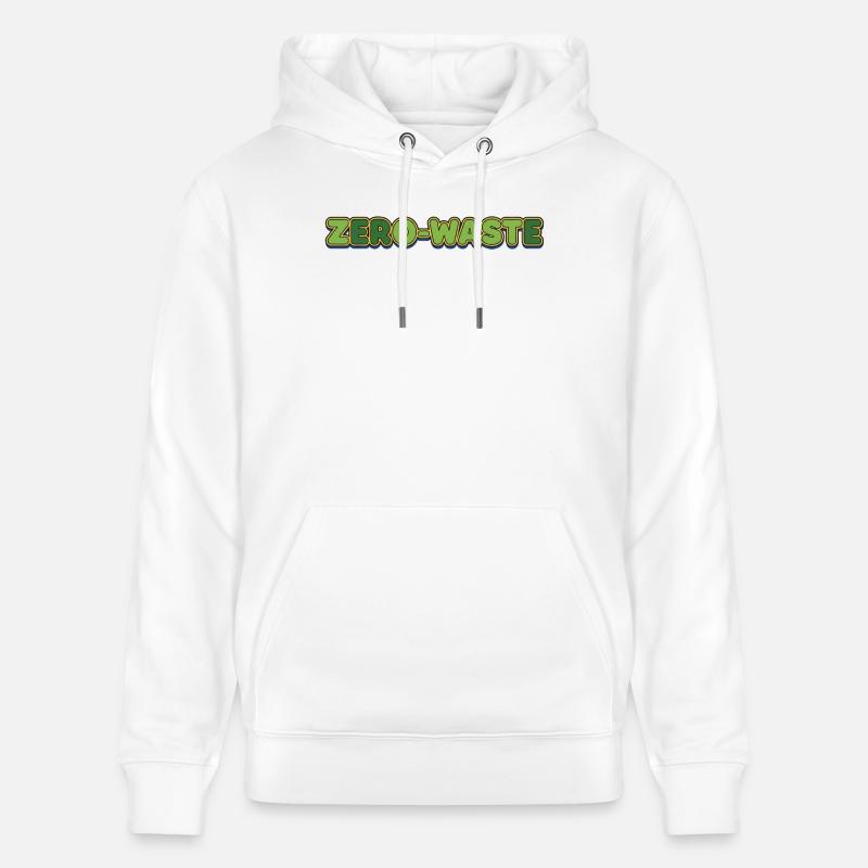 Zéro déchet rétro vert jaune design - Sweat à capuche bio CRUISER Stanley/Stella Unisexe - blanc