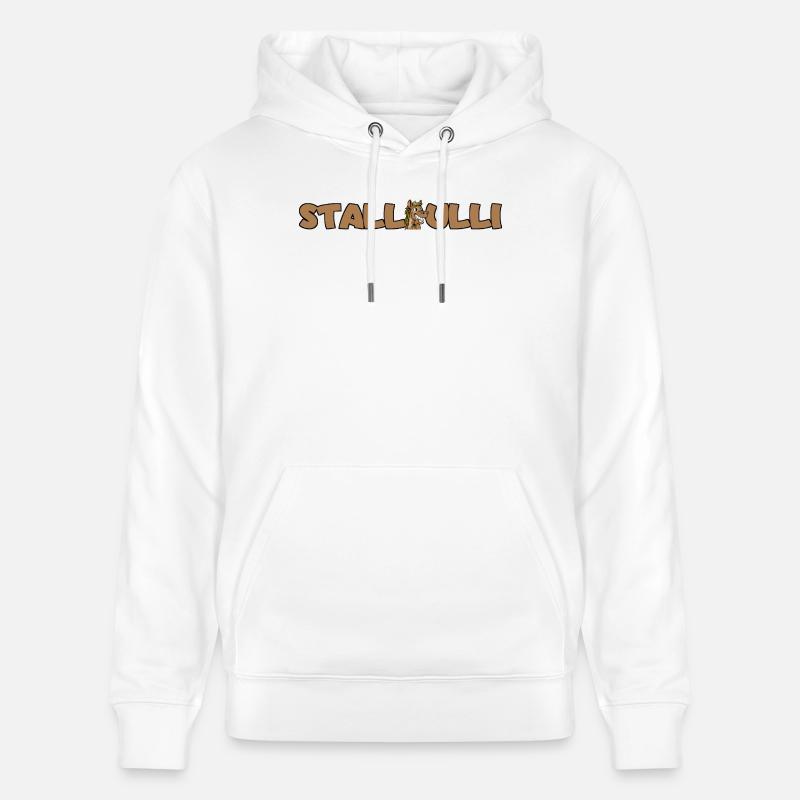 Stallpulli - Stall - Pferd Pferde Reiter Reiterin - Stanley/Stella Unisex Bio-Hoodie CRUISER  - Weiß
